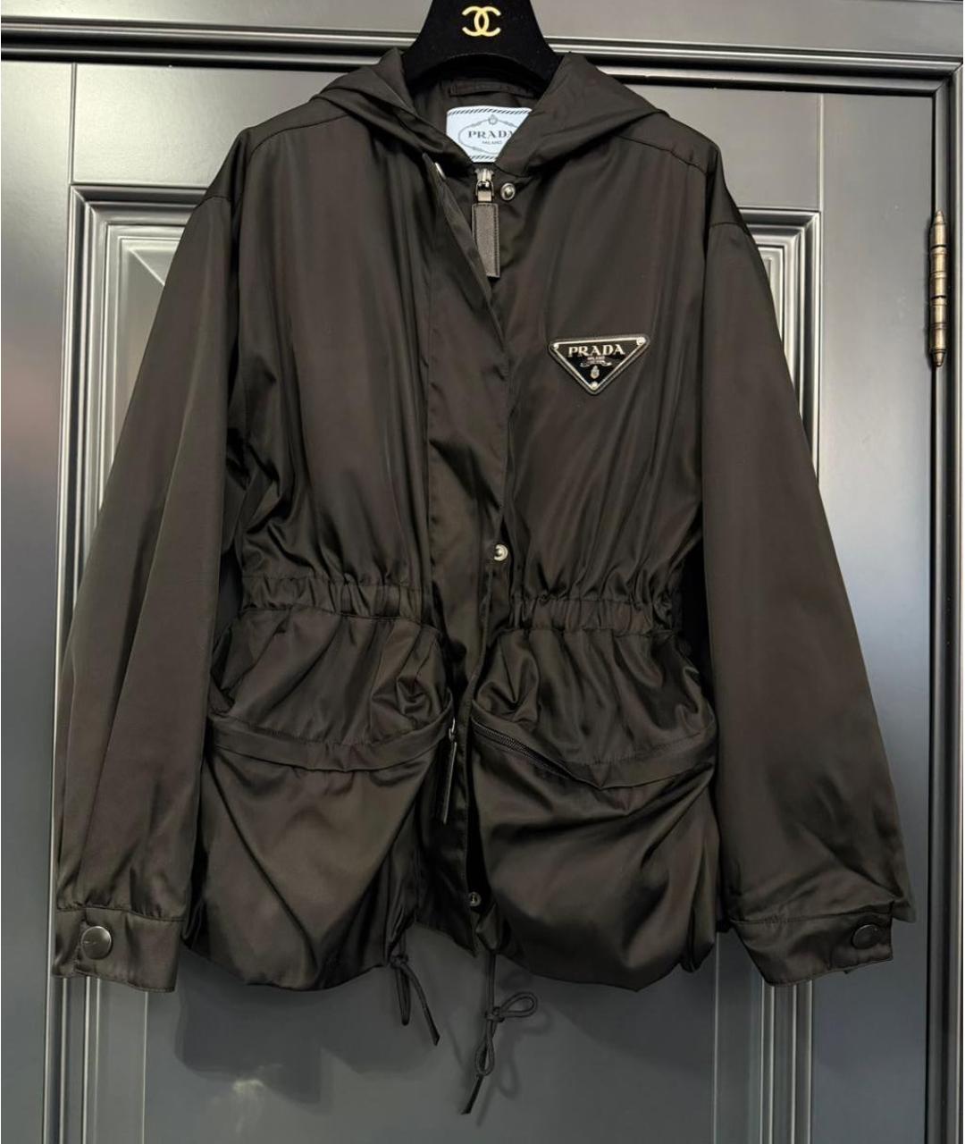 PRADA Черная синтетическая куртка, фото 7