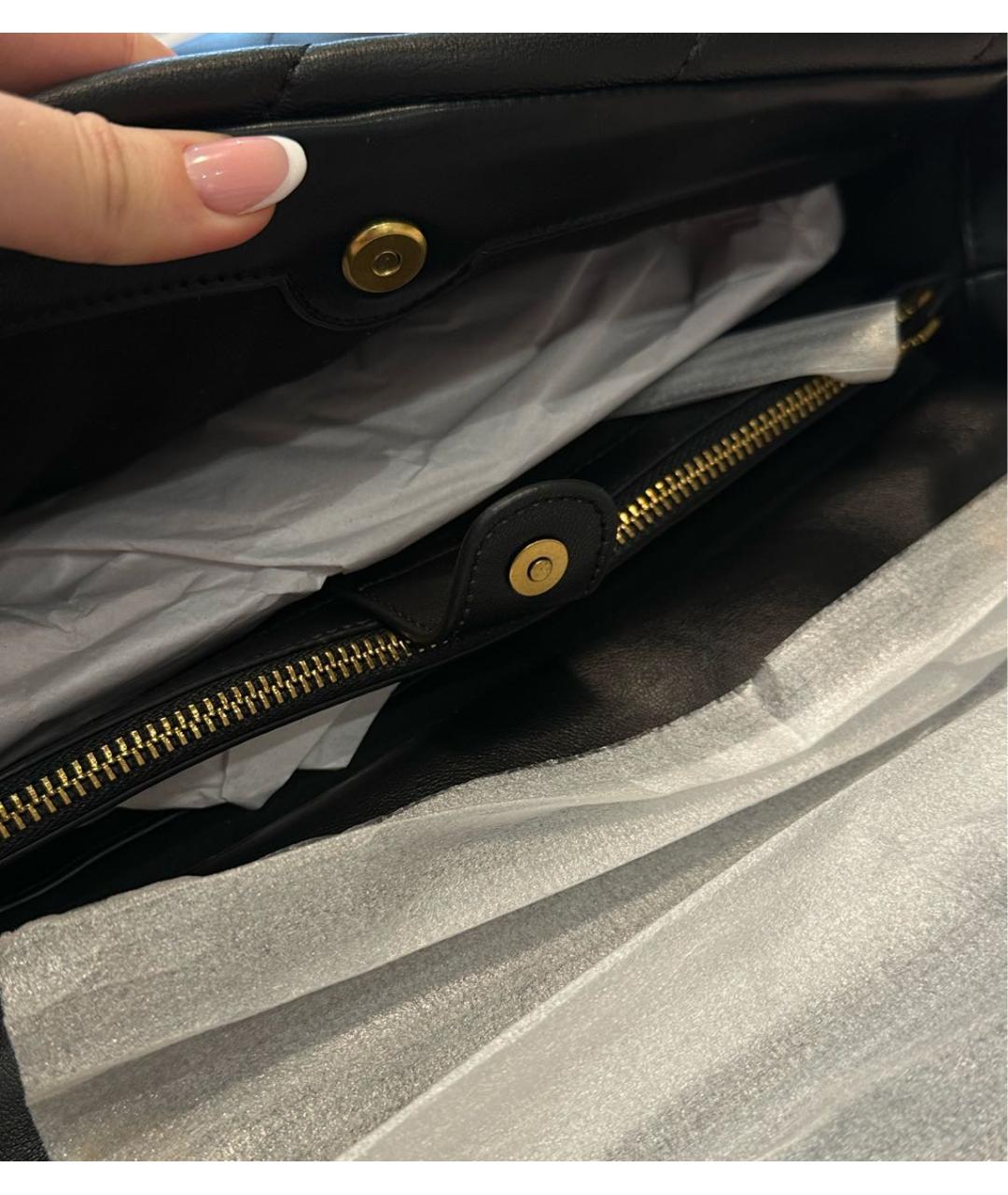 PINKO Черная кожаная сумка через плечо, фото 6