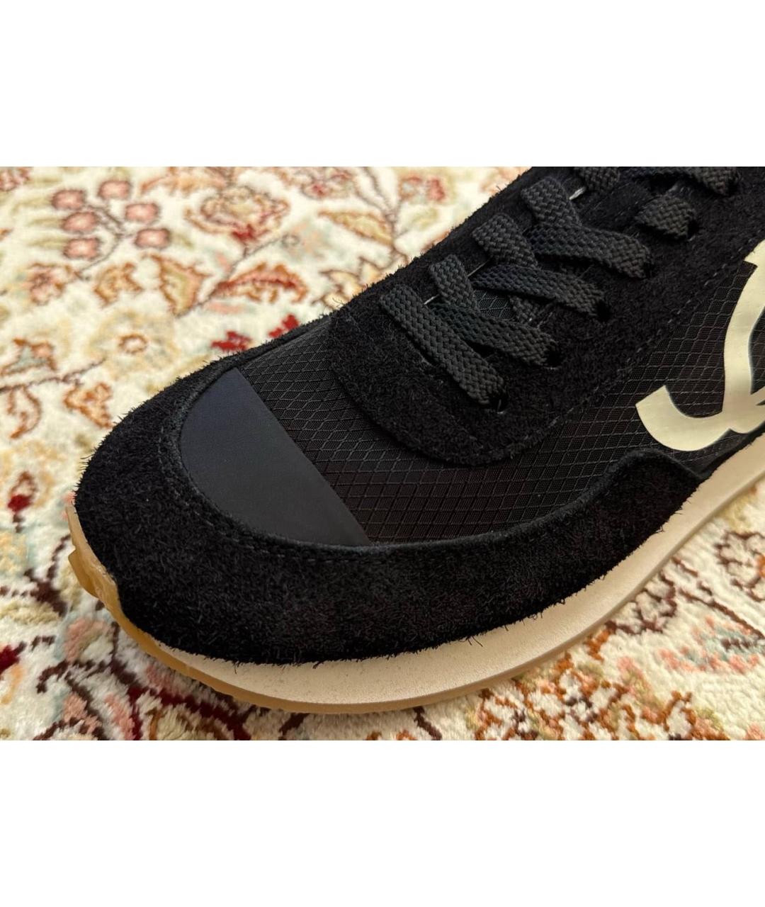 CHANEL Темно-синие кожаные кроссовки, фото 8