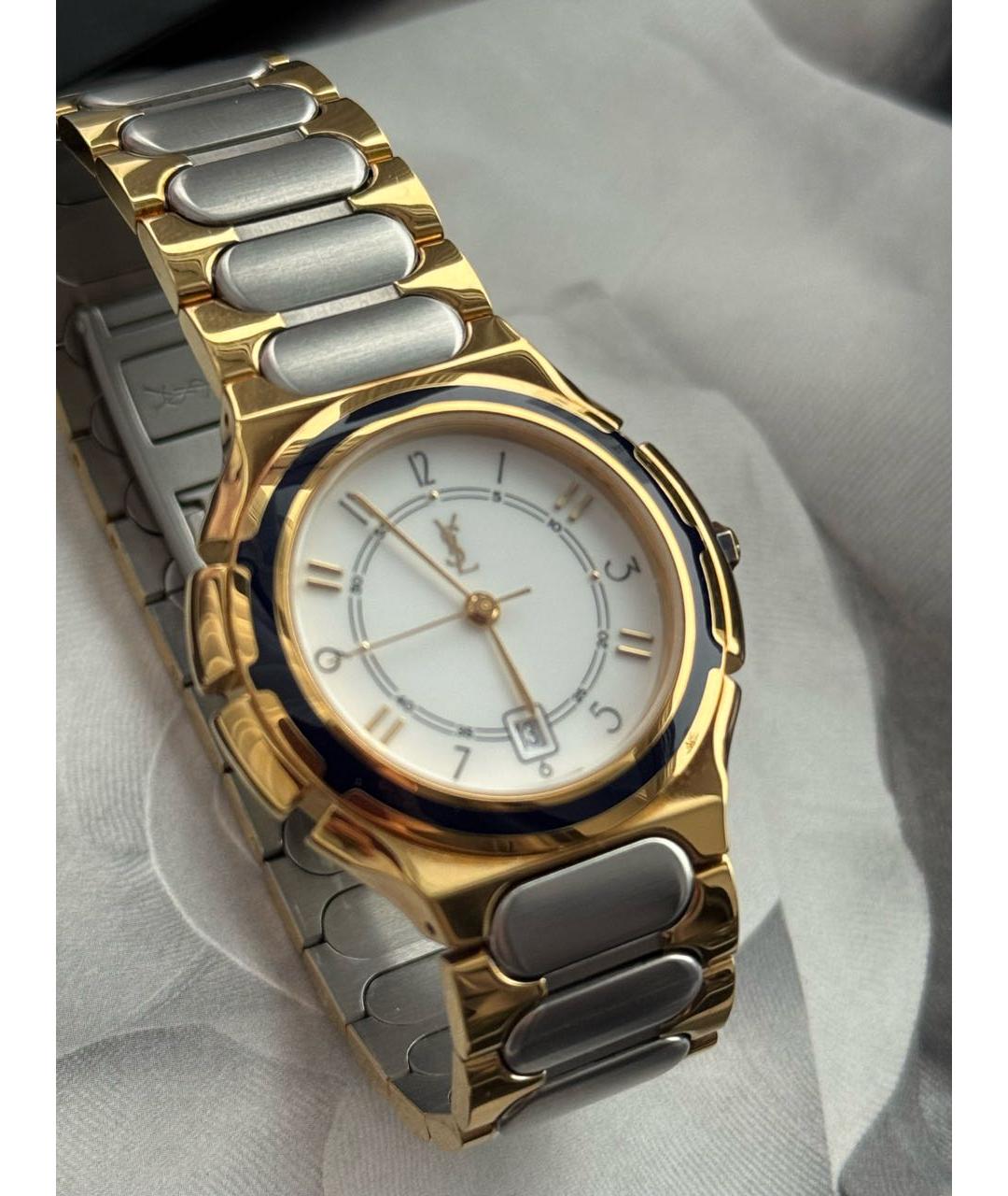 SAINT LAURENT Золотые позолоченные часы, фото 3