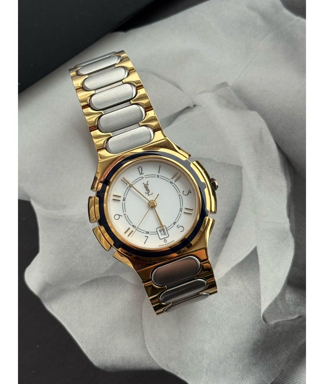SAINT LAURENT Золотые позолоченные часы, фото 2