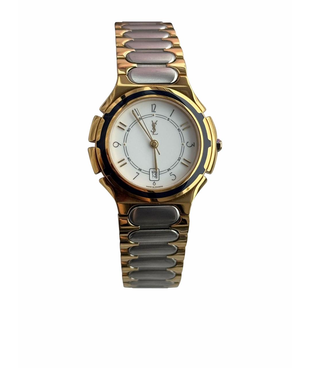 SAINT LAURENT Золотые позолоченные часы, фото 1