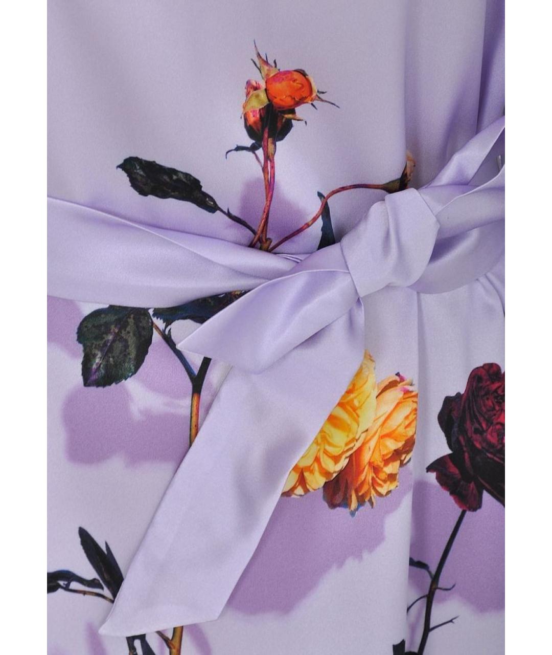 DRIES VAN NOTEN Мульти шелковое коктейльное платье, фото 4