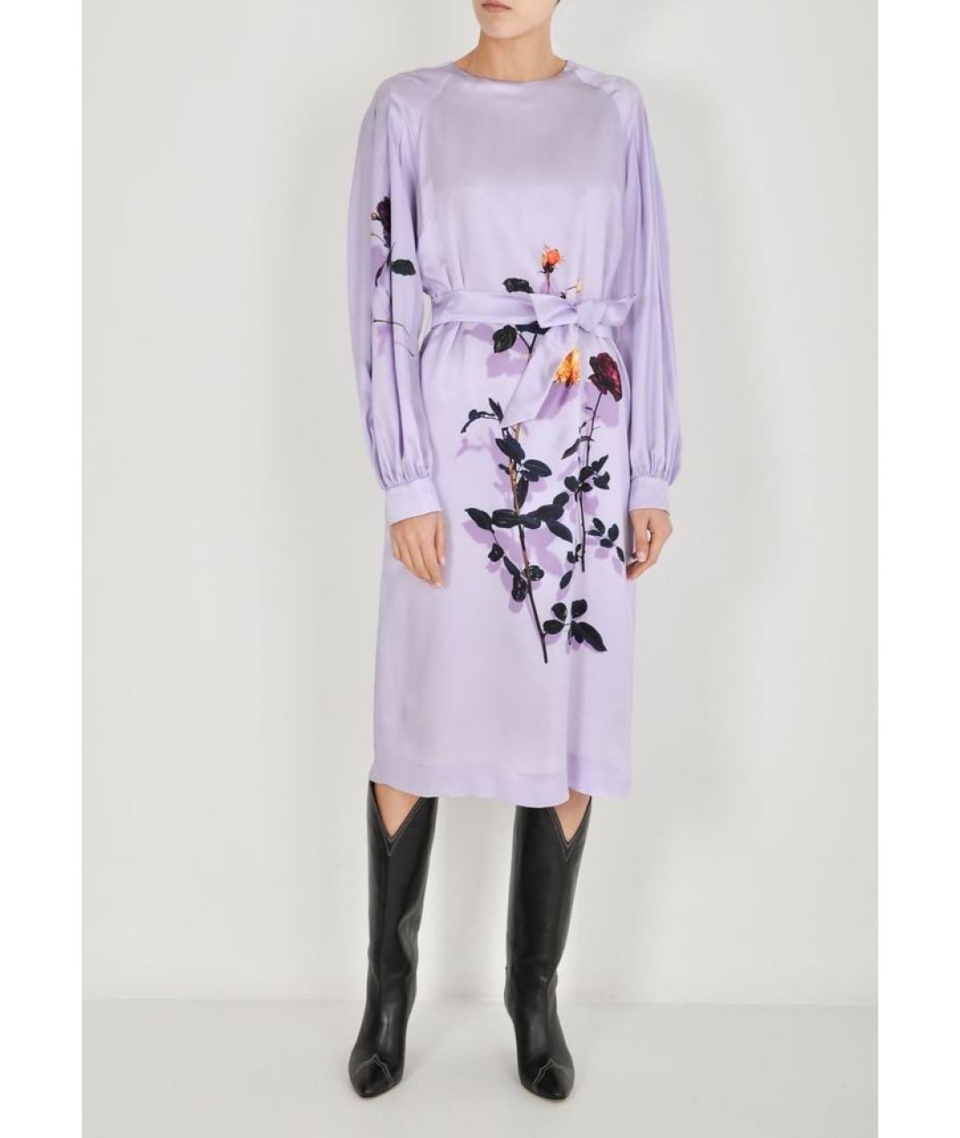 DRIES VAN NOTEN Мульти шелковое коктейльное платье, фото 5