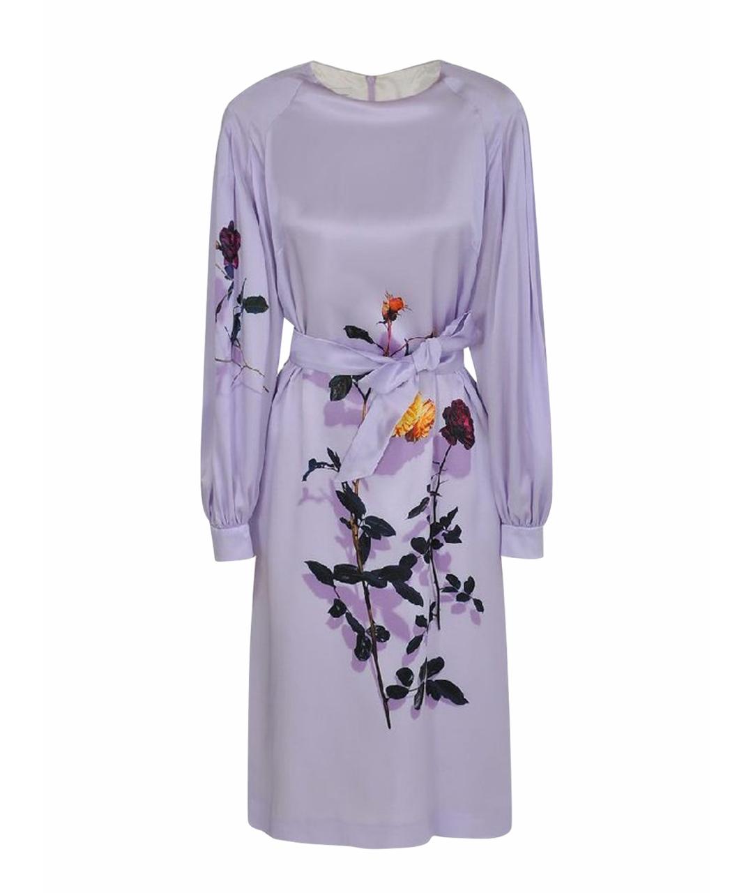 DRIES VAN NOTEN Мульти шелковое коктейльное платье, фото 1