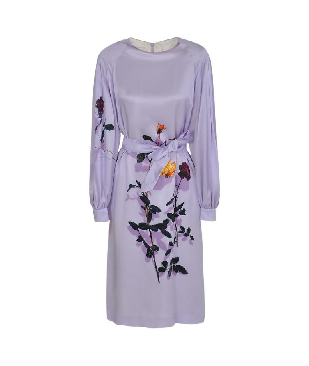 DRIES VAN NOTEN Мульти шелковое коктейльное платье, фото 8