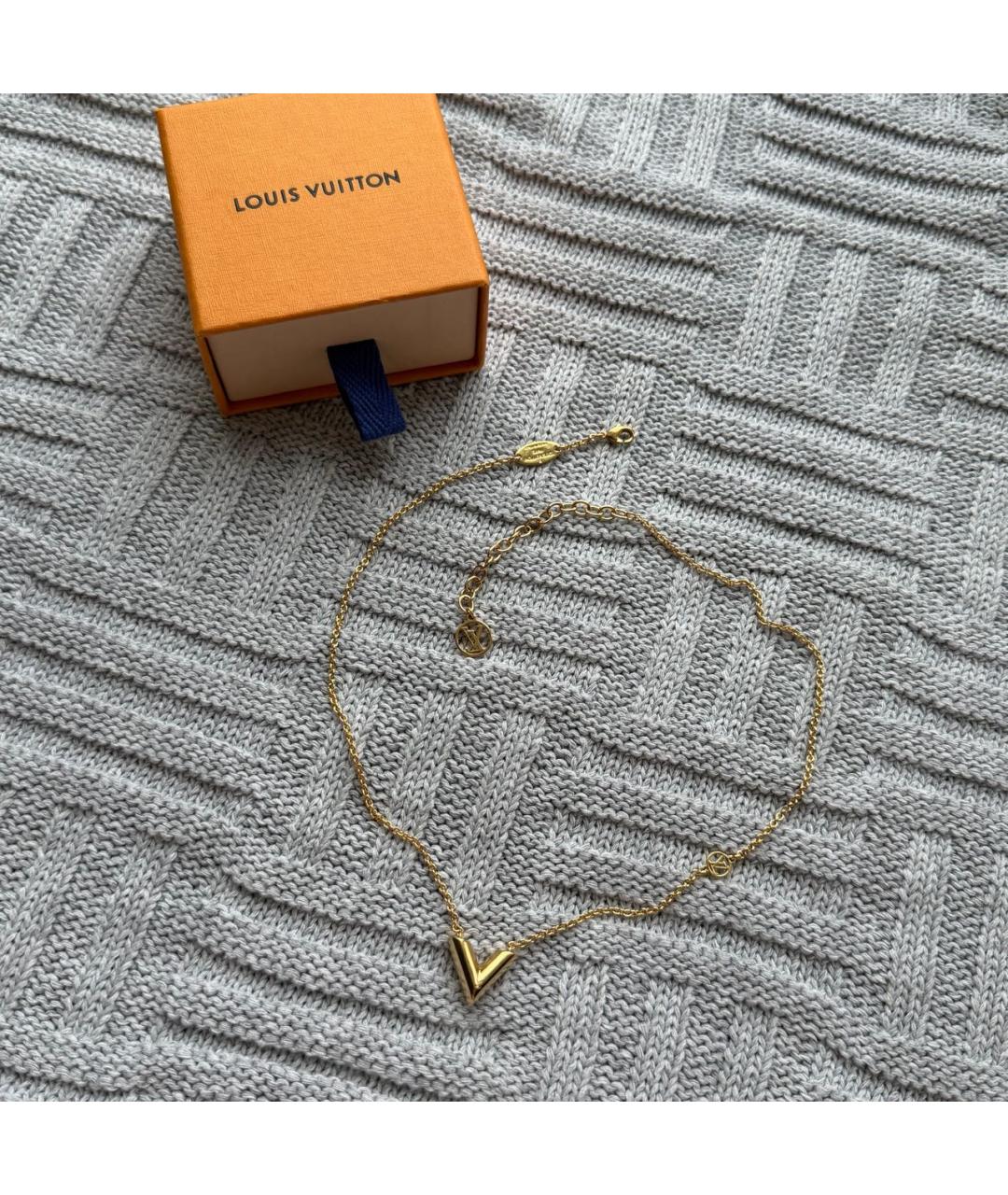 LOUIS VUITTON Золотое колье, фото 8