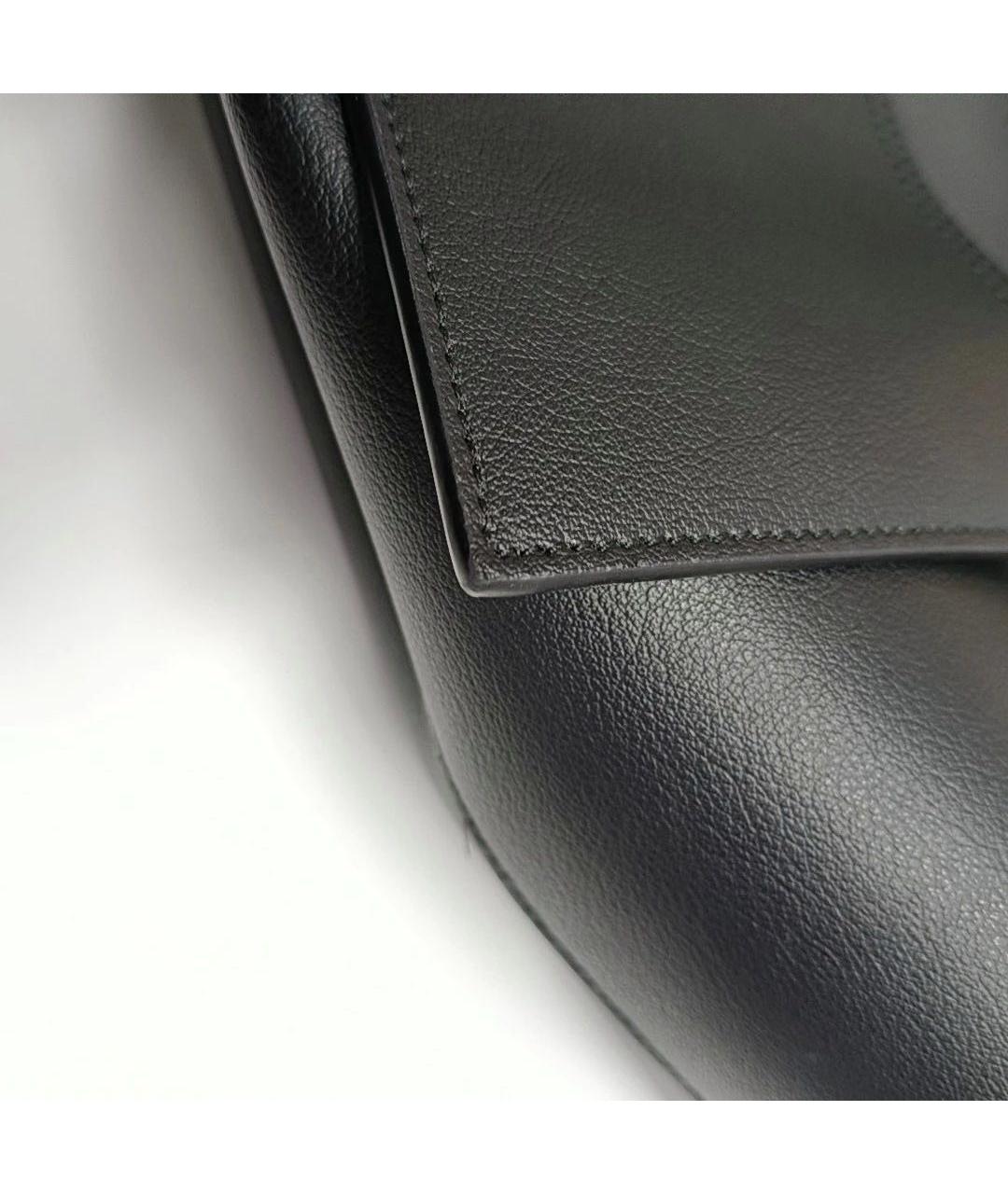 SAINT LAURENT Черная кожаная сумка тоут, фото 8