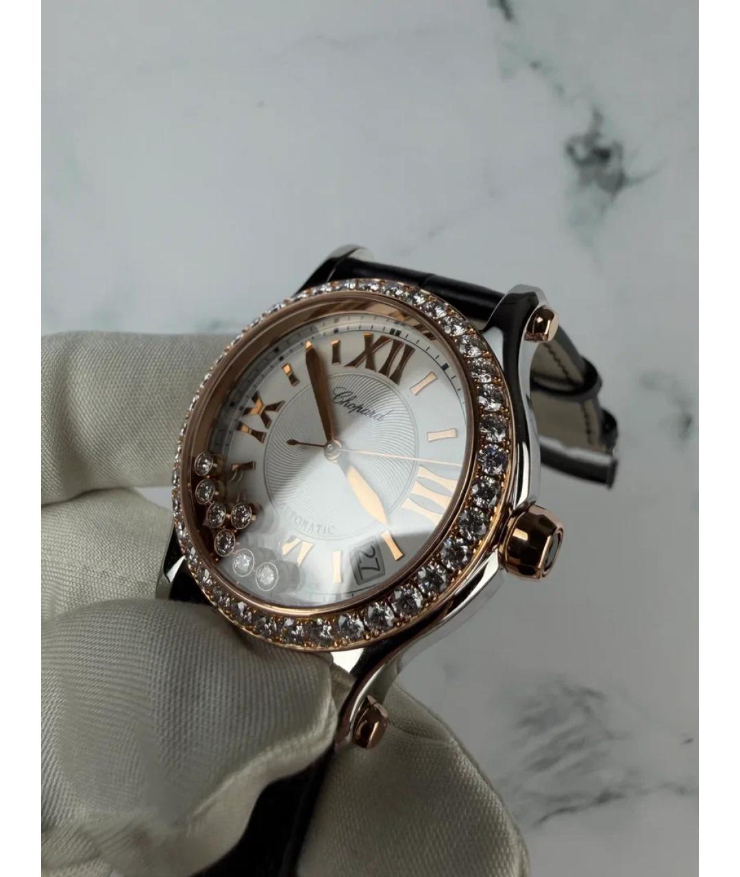 CHOPARD Бежевые часы из розового золота, фото 4