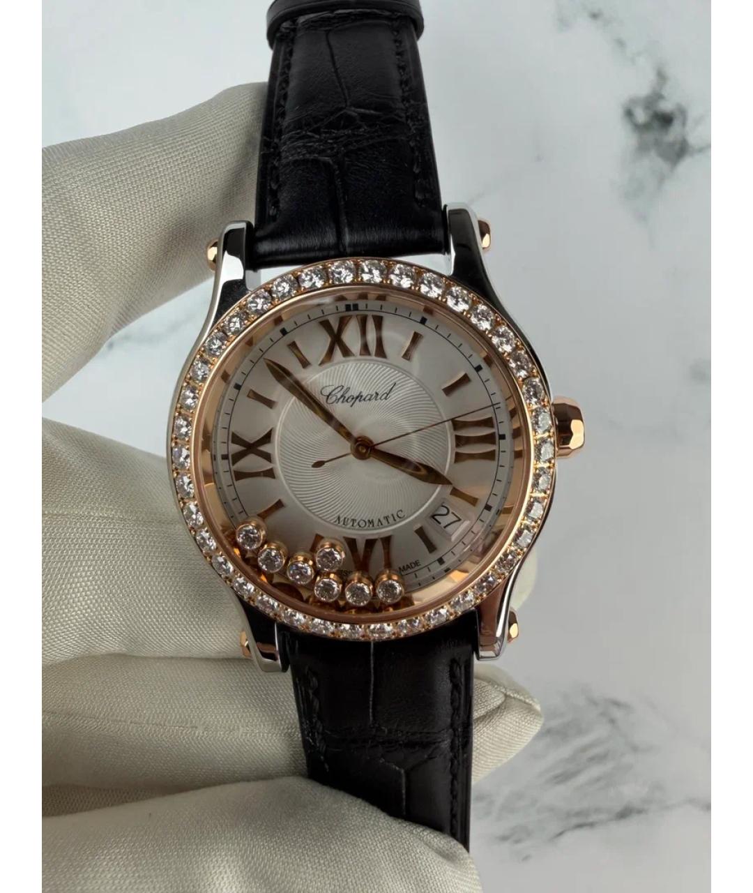 CHOPARD Бежевые часы из розового золота, фото 3