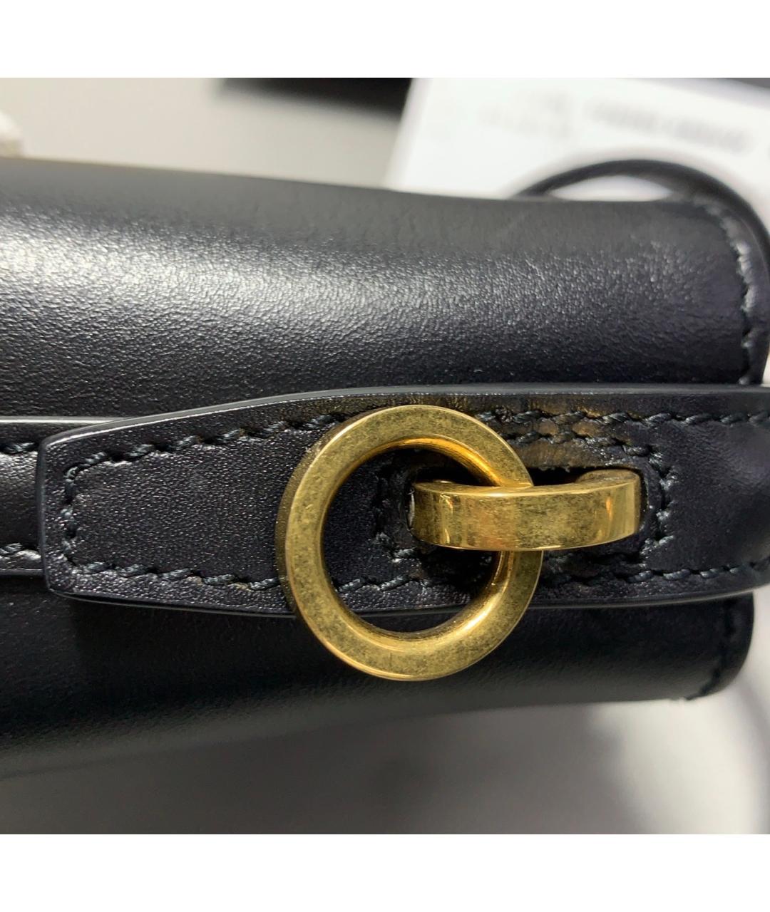 SAINT LAURENT Черная кожаная сумка через плечо, фото 5