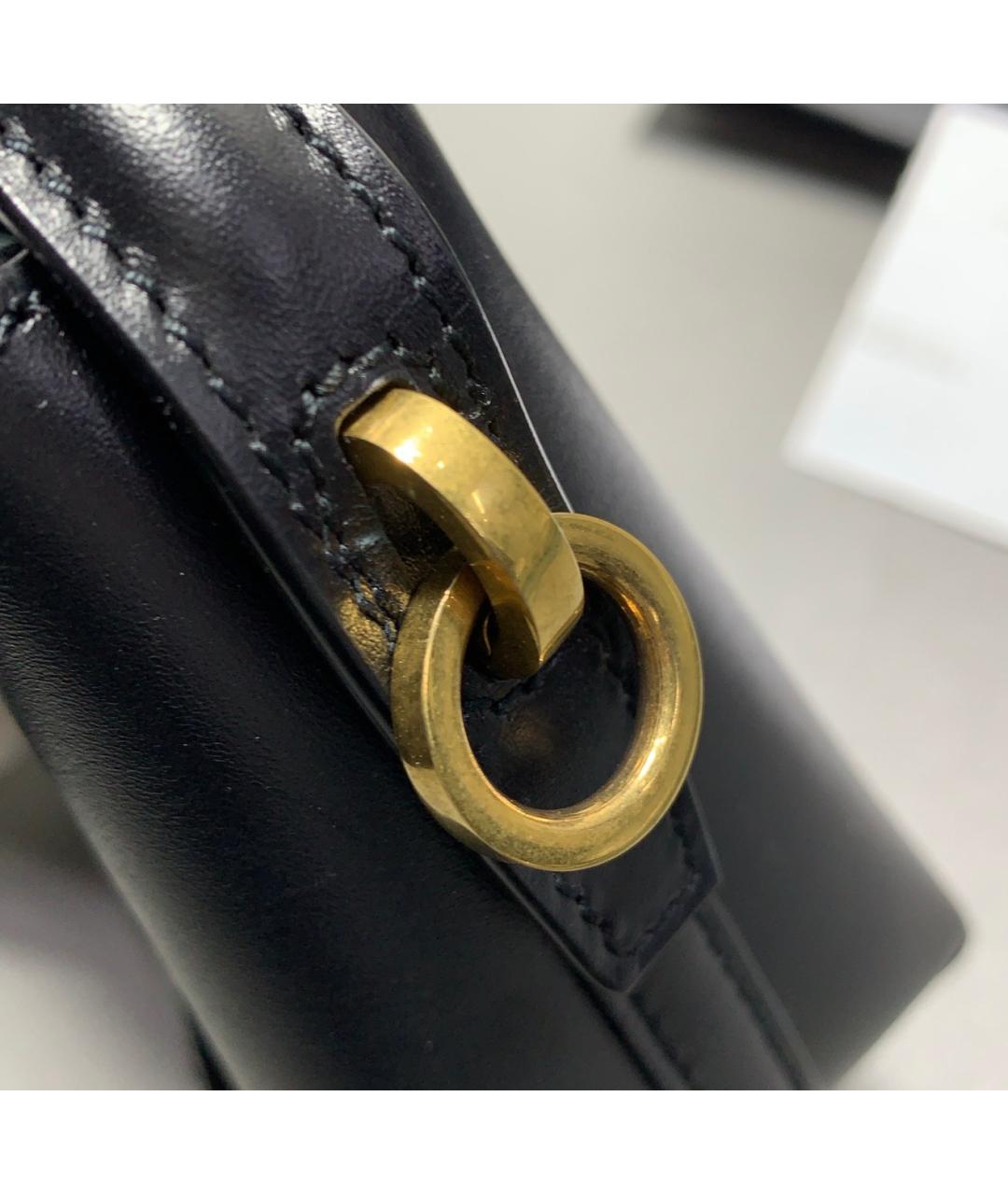 SAINT LAURENT Черная кожаная сумка через плечо, фото 6