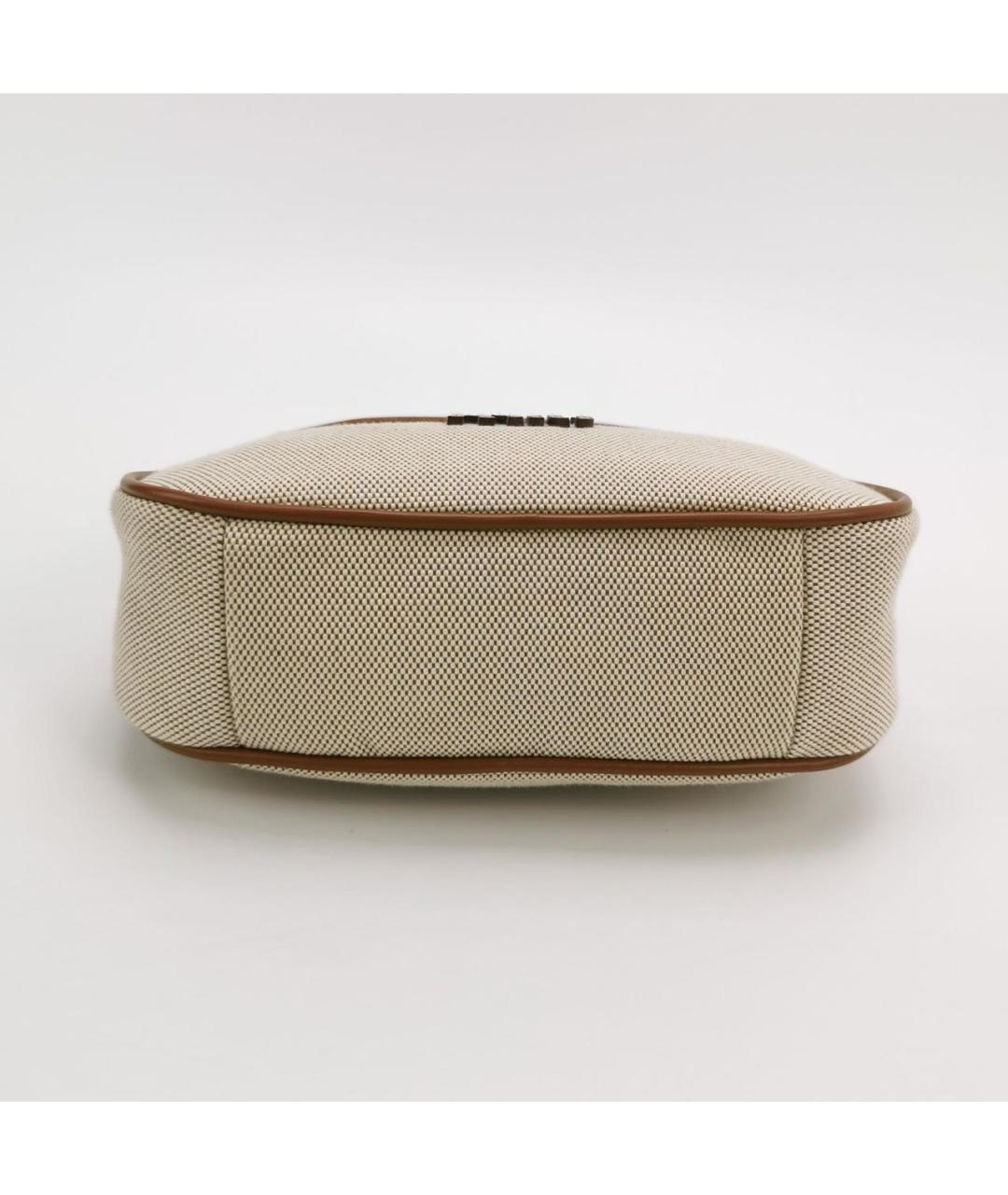MIU MIU Бежевая тканевая сумка через плечо, фото 5