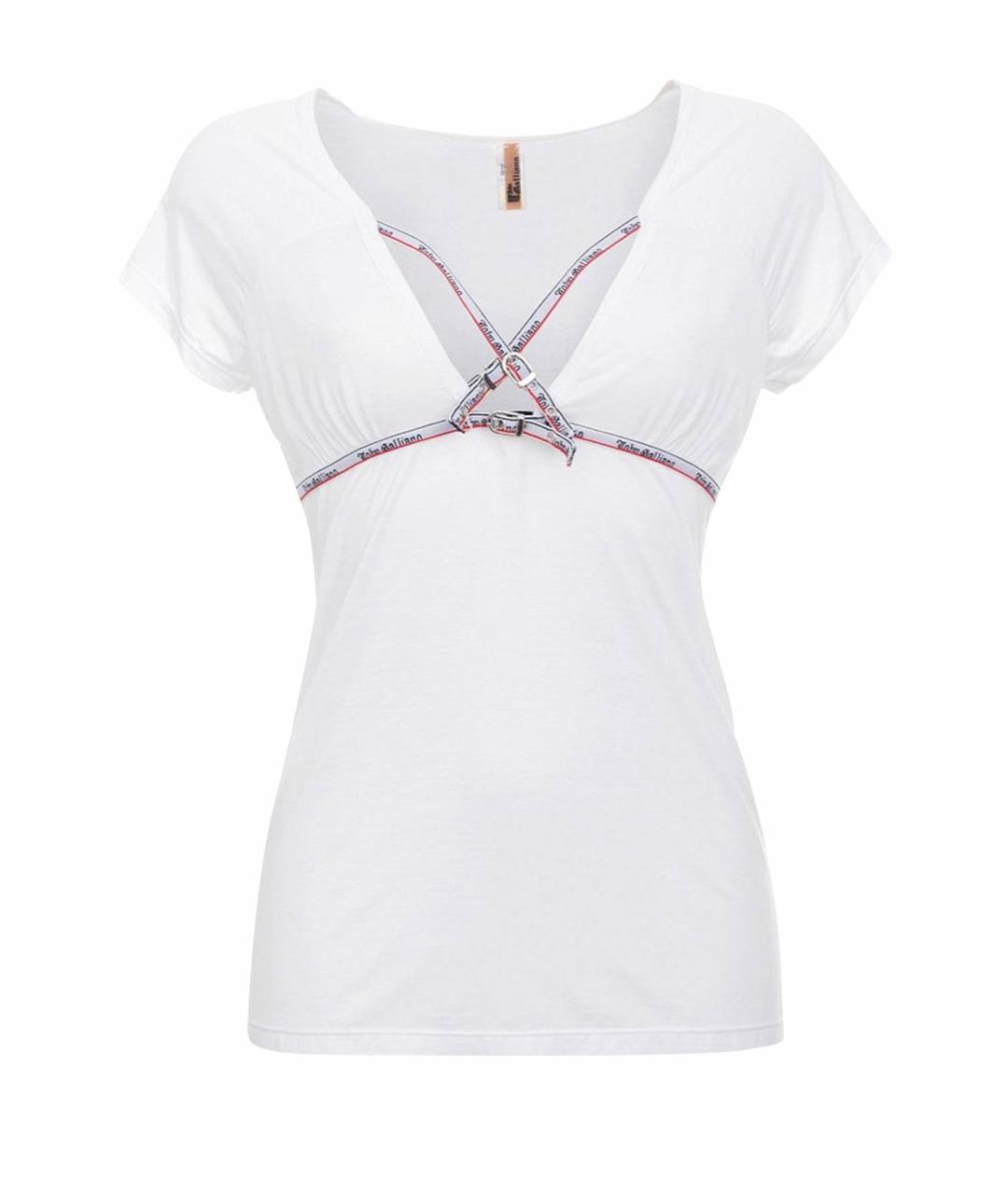 JOHN GALLIANO Белая вискозная футболка, фото 1