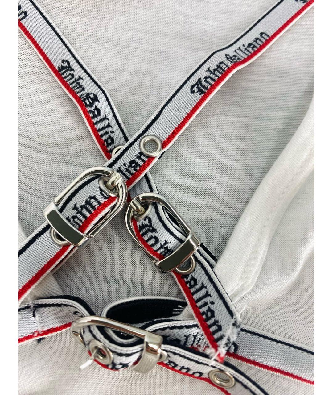 JOHN GALLIANO Белая вискозная футболка, фото 4