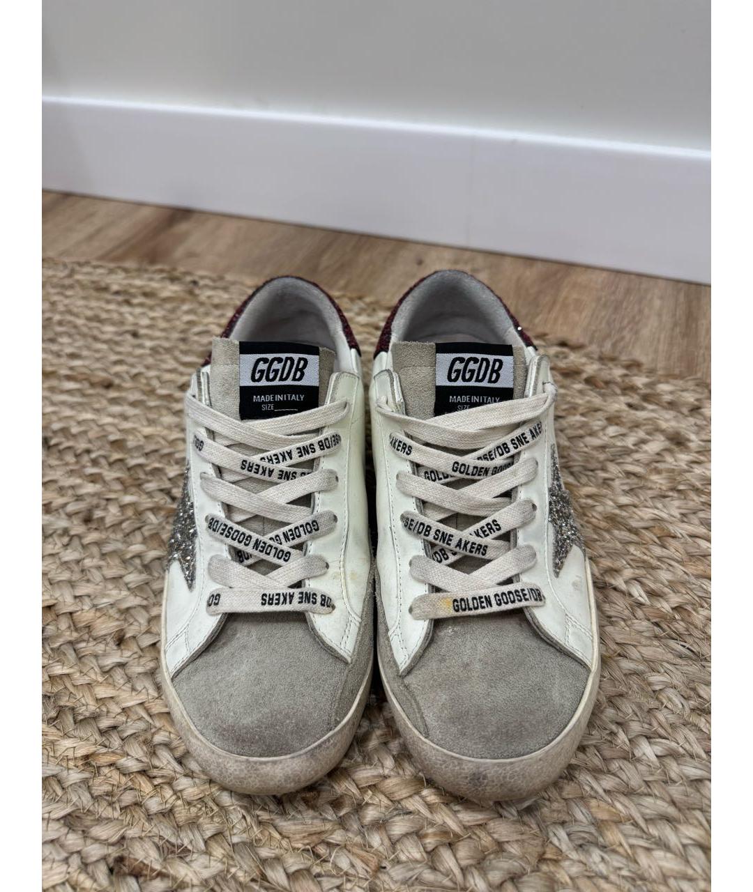 GOLDEN GOOSE DELUXE BRAND Белые кожаные кеды, фото 2