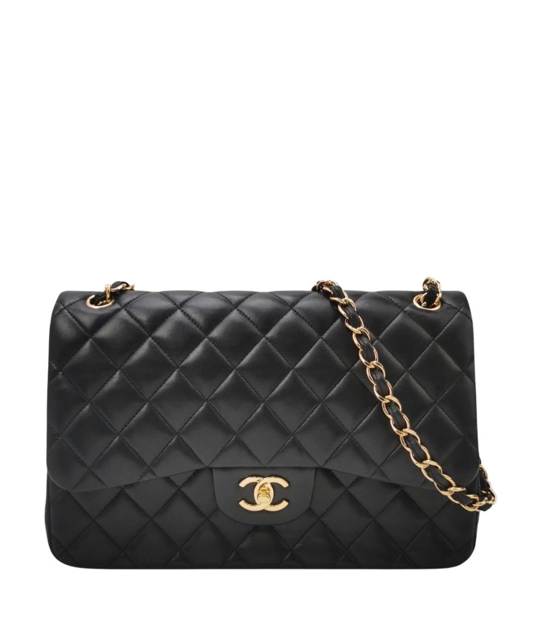 CHANEL Черная кожаная сумка через плечо, фото 1