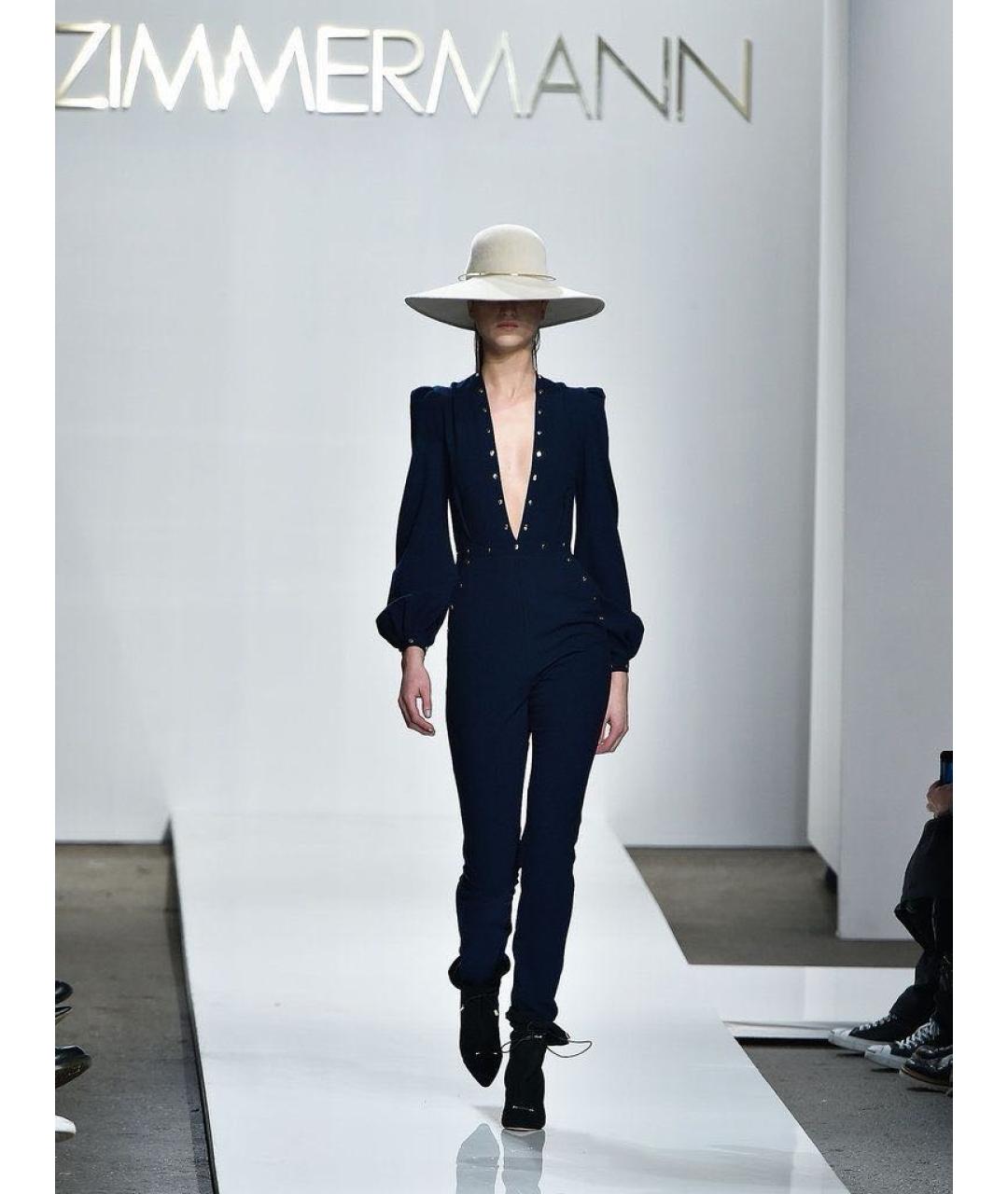ZIMMERMANN Темно-синий шерстяной комбинезон, фото 7