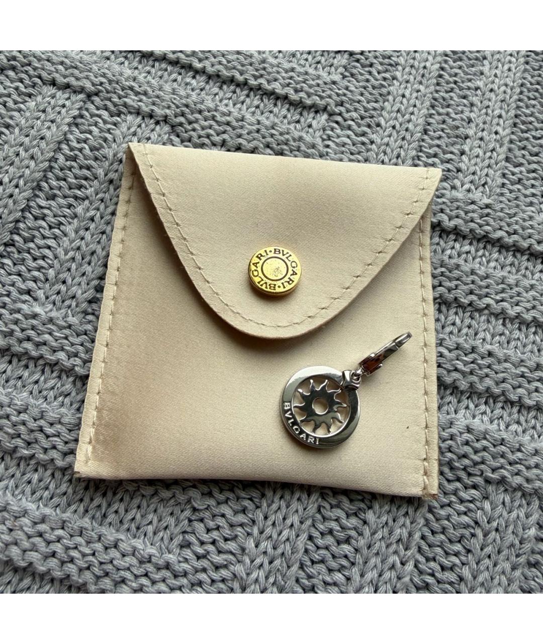 BVLGARI Серая подвеска из белого золота, фото 2