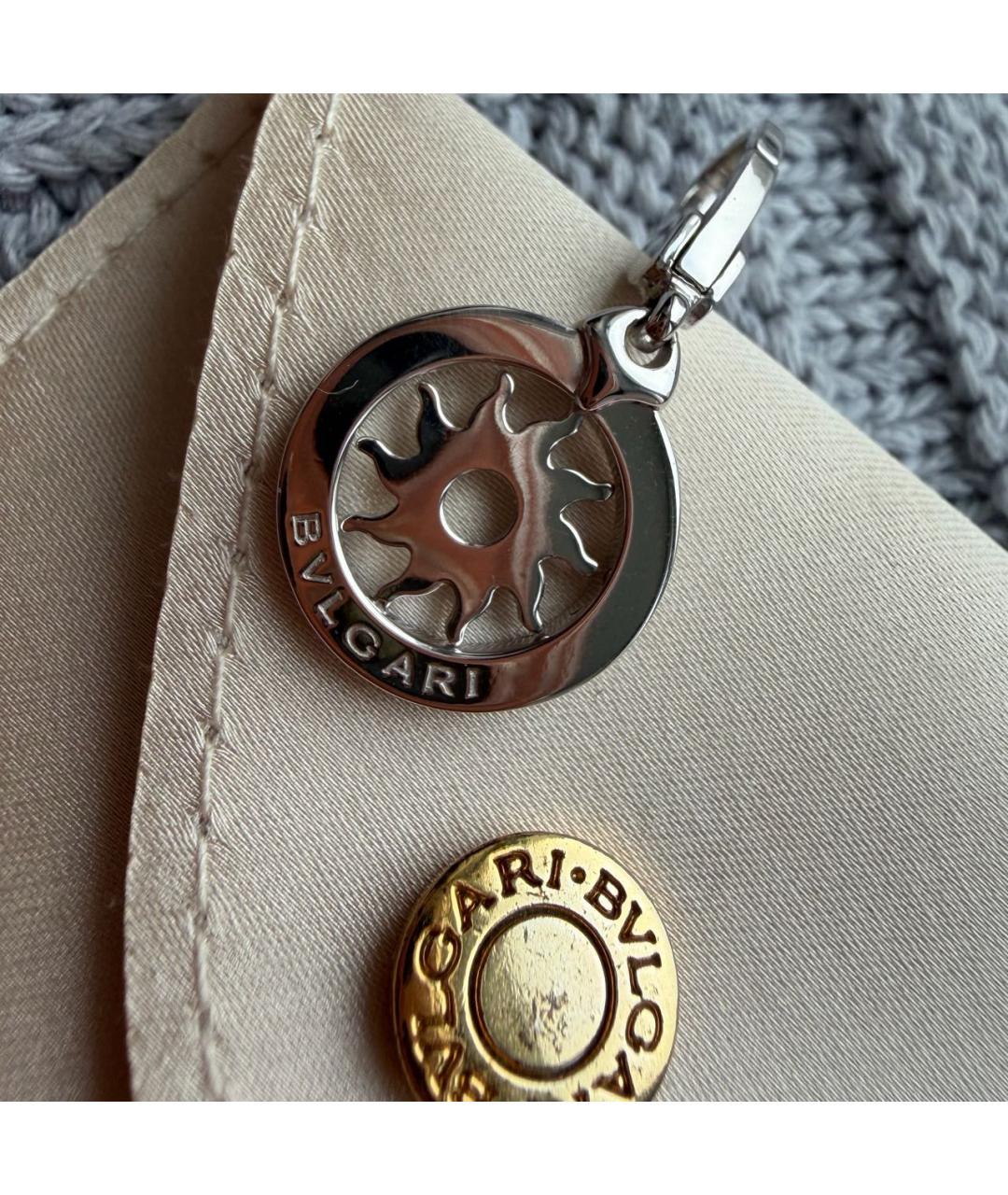 BVLGARI Серая подвеска из белого золота, фото 7