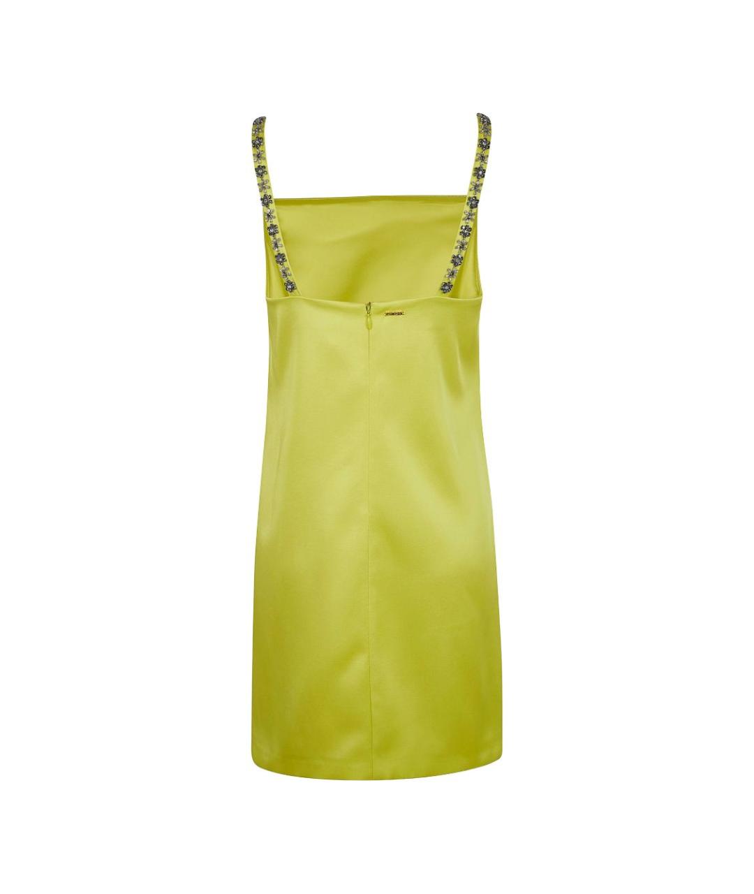 TWIN-SET Зеленые полиэстеровое коктейльное платье, фото 2