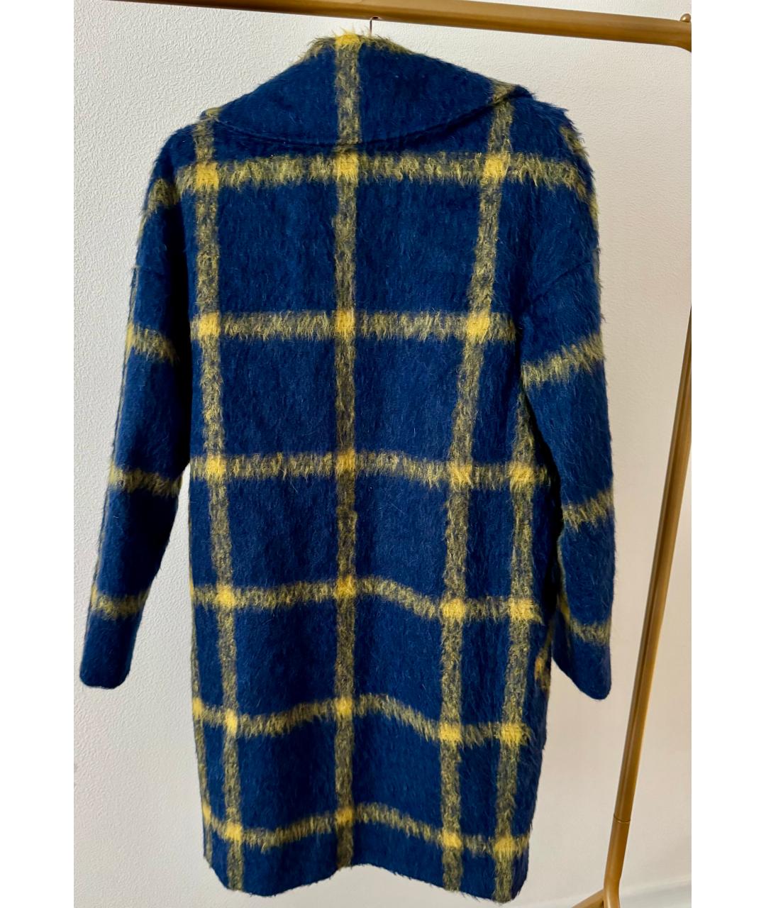 PINKO Синее шерстяное пальто, фото 8