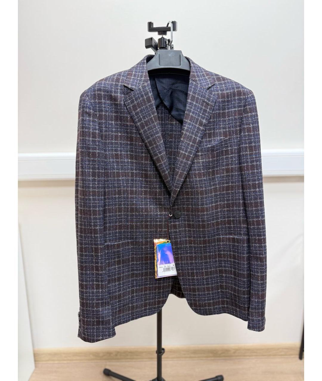 PAL ZILERI Темно-синий шерстяной пиджак, фото 5