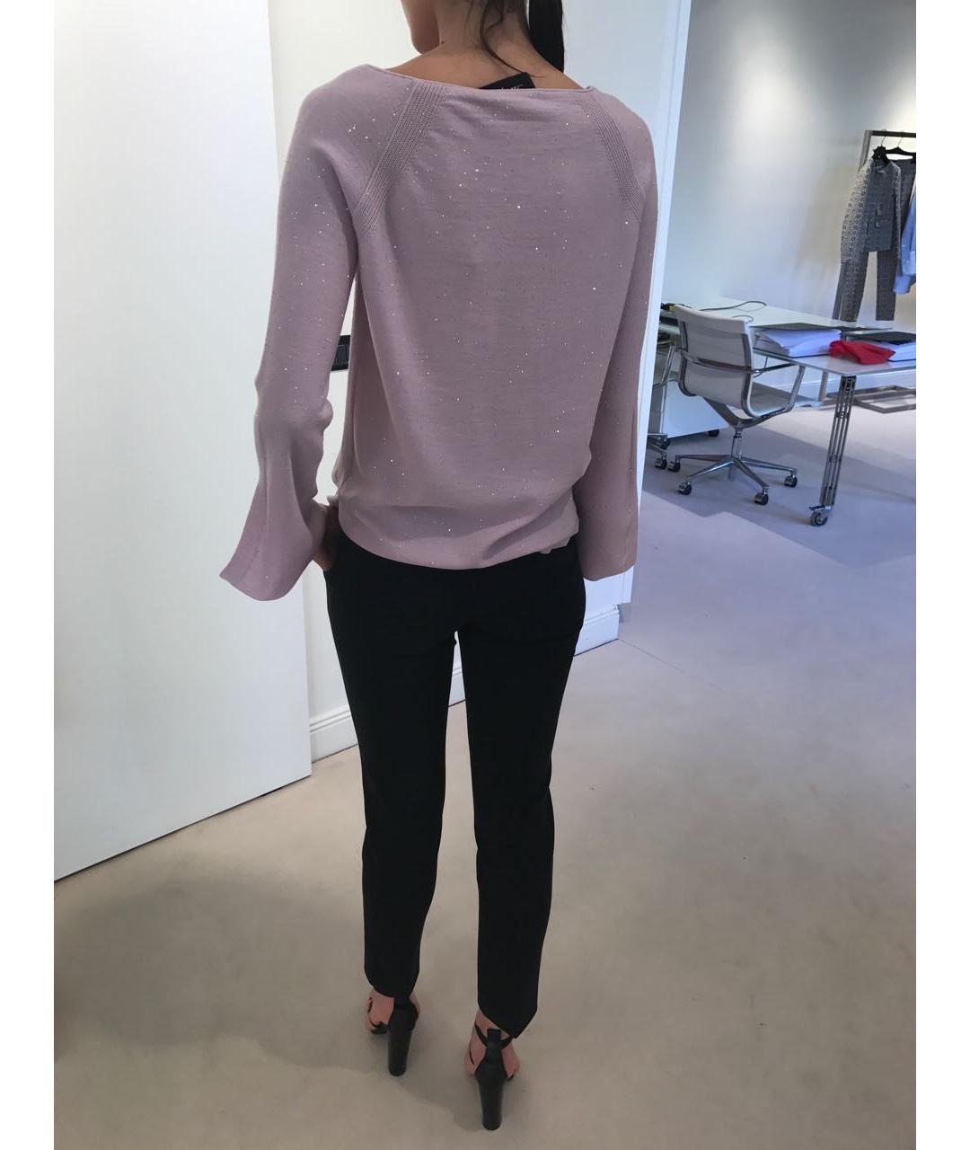 LES COPAINS Розовый шерстяной джемпер / свитер, фото 6