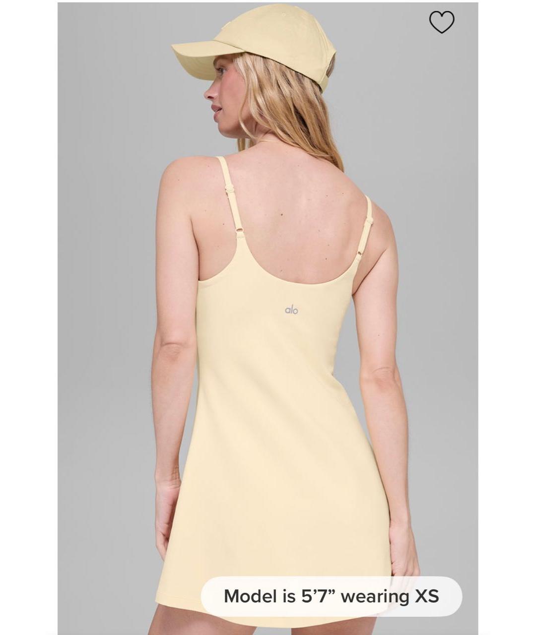 ALO YOGA Желтое полиэстеровое платье, фото 3