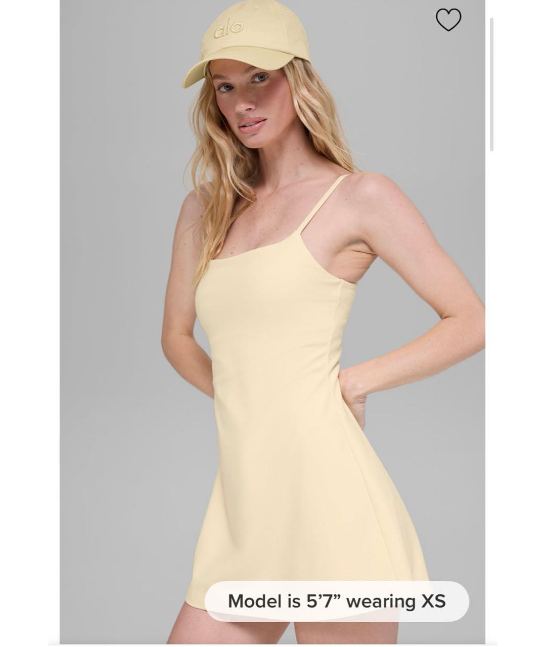 ALO YOGA Желтое полиэстеровое платье, фото 2