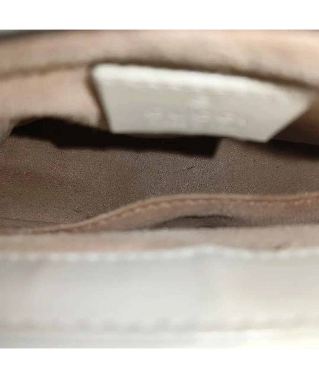 GUCCI Бежевая кожаная сумка через плечо, фото 4