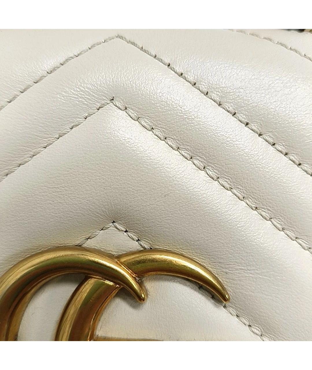 GUCCI Бежевая кожаная сумка через плечо, фото 5