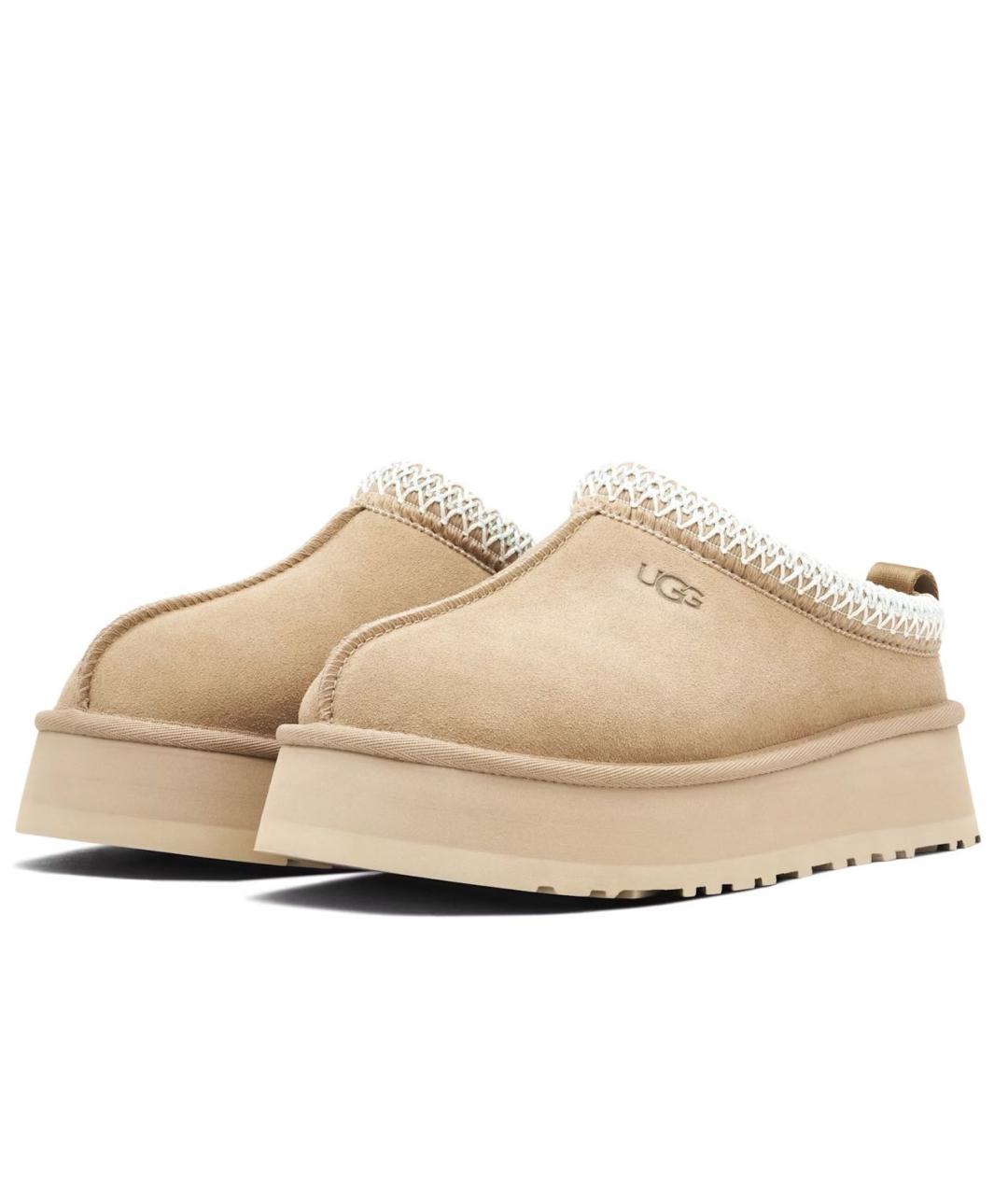 UGG AUSTRALIA Бежевые замшевые сабо, фото 6