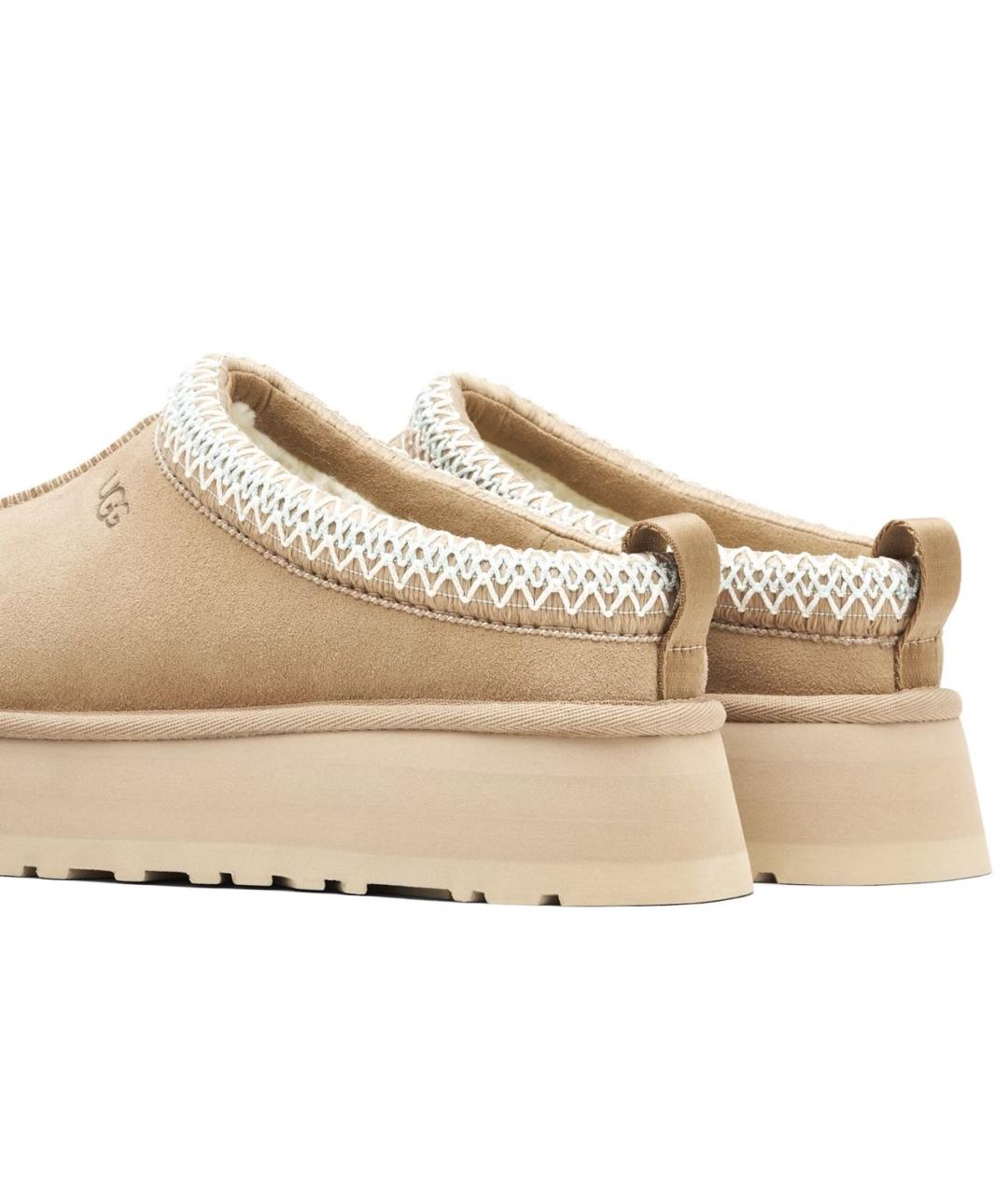 UGG AUSTRALIA Бежевые замшевые сабо, фото 3