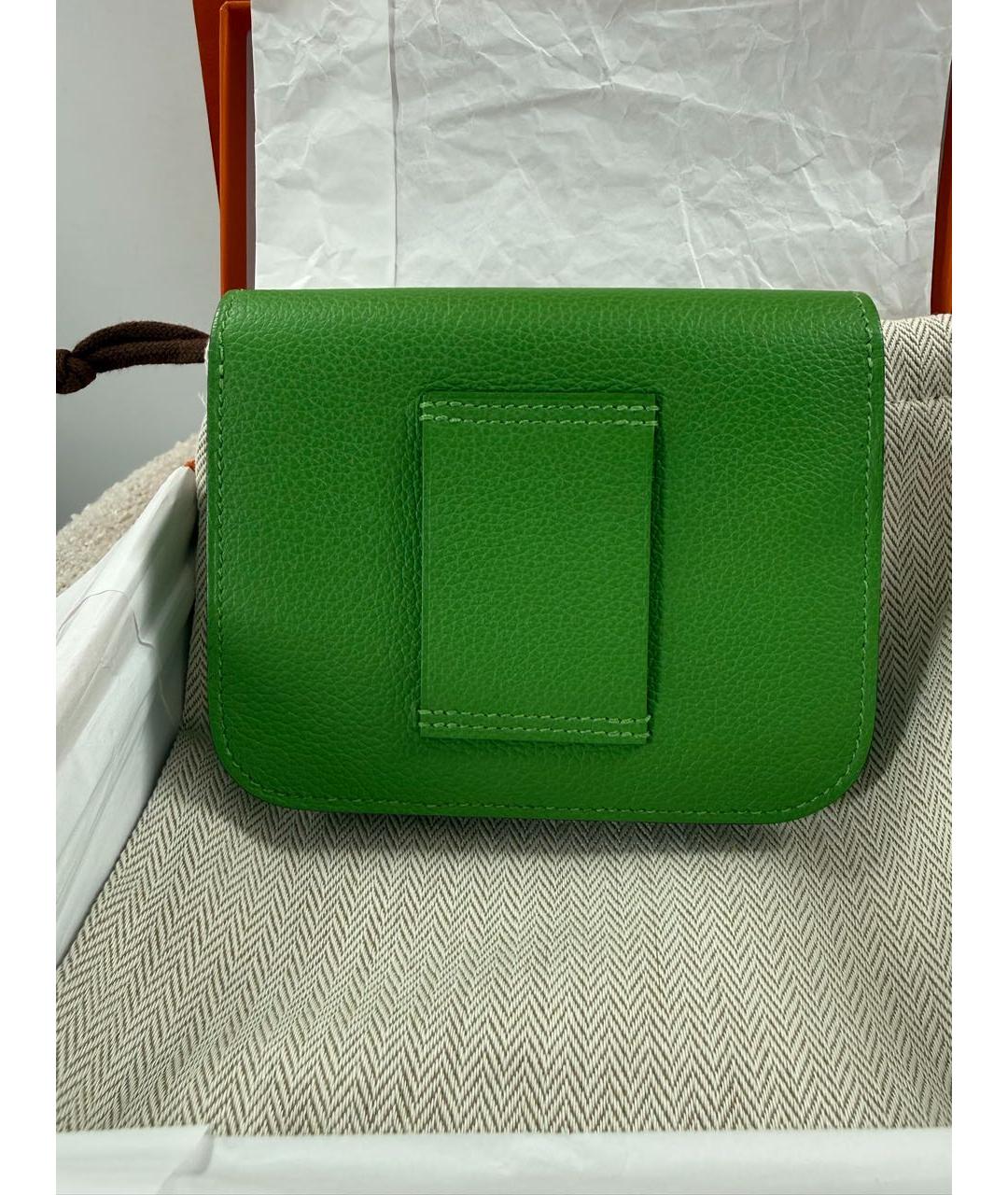 HERMES Зеленая кожаная поясная сумка, фото 2