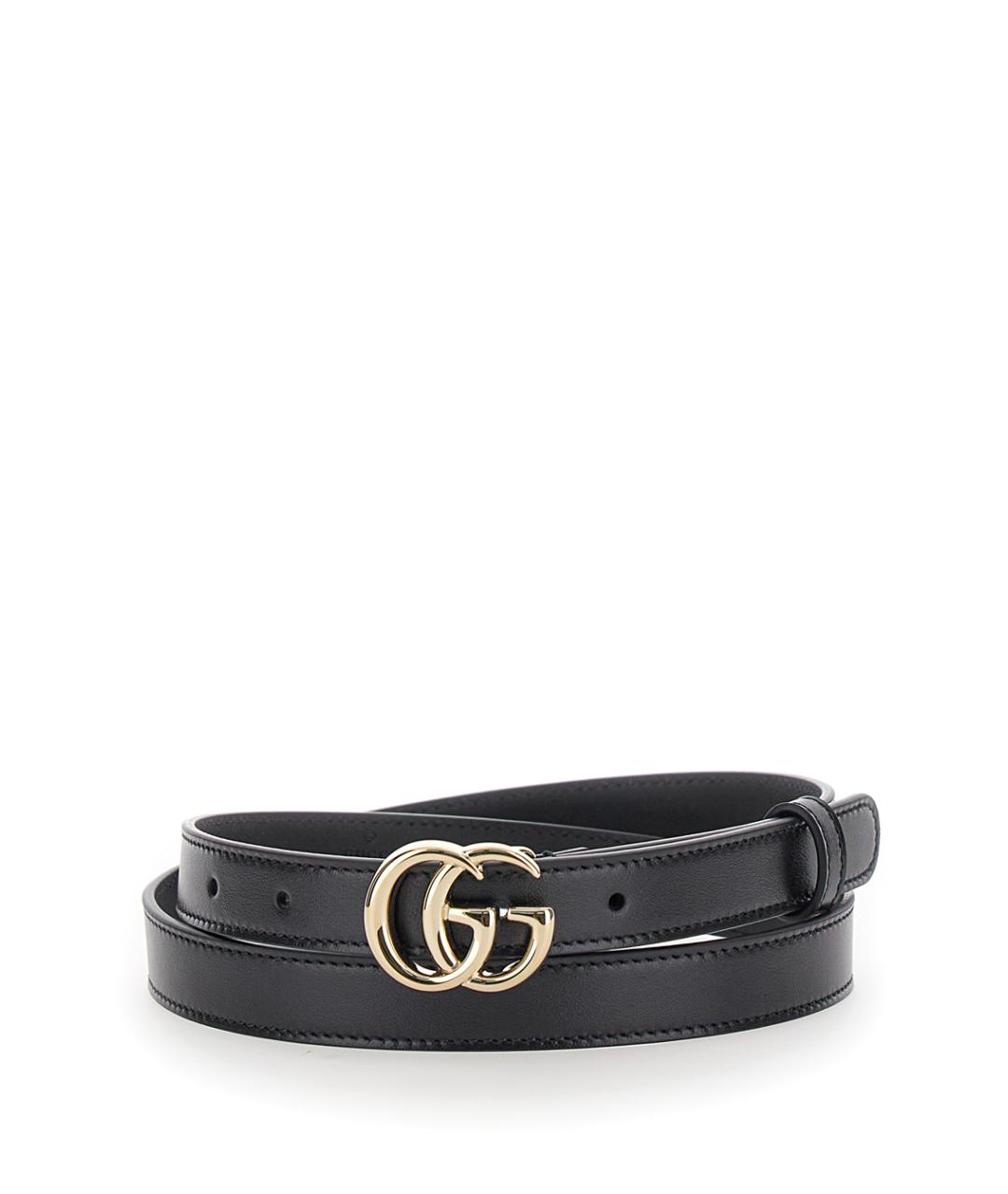 GUCCI Черный кожаный ремень, фото 1