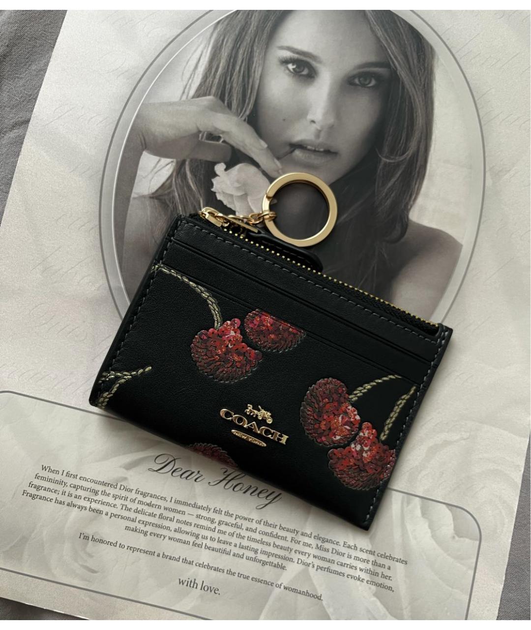 COACH Черный кожаный кардхолдер, фото 2