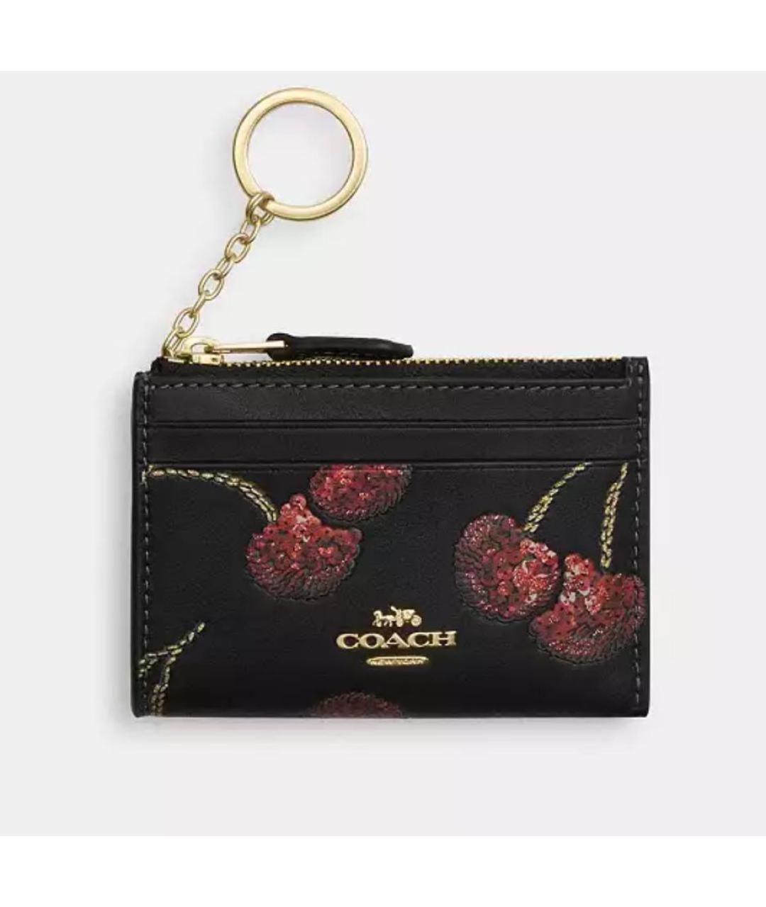 COACH Черный кожаный кардхолдер, фото 9