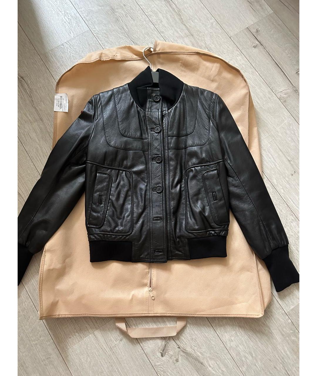 BALLY Черная кожаная куртка, фото 7