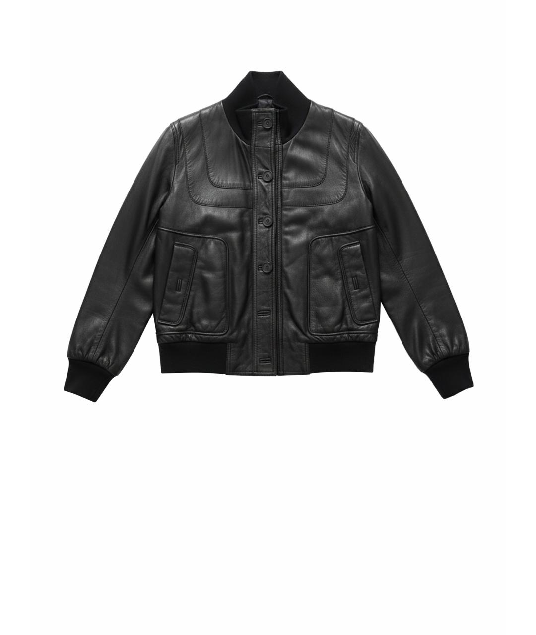 BALLY Черная кожаная куртка, фото 1