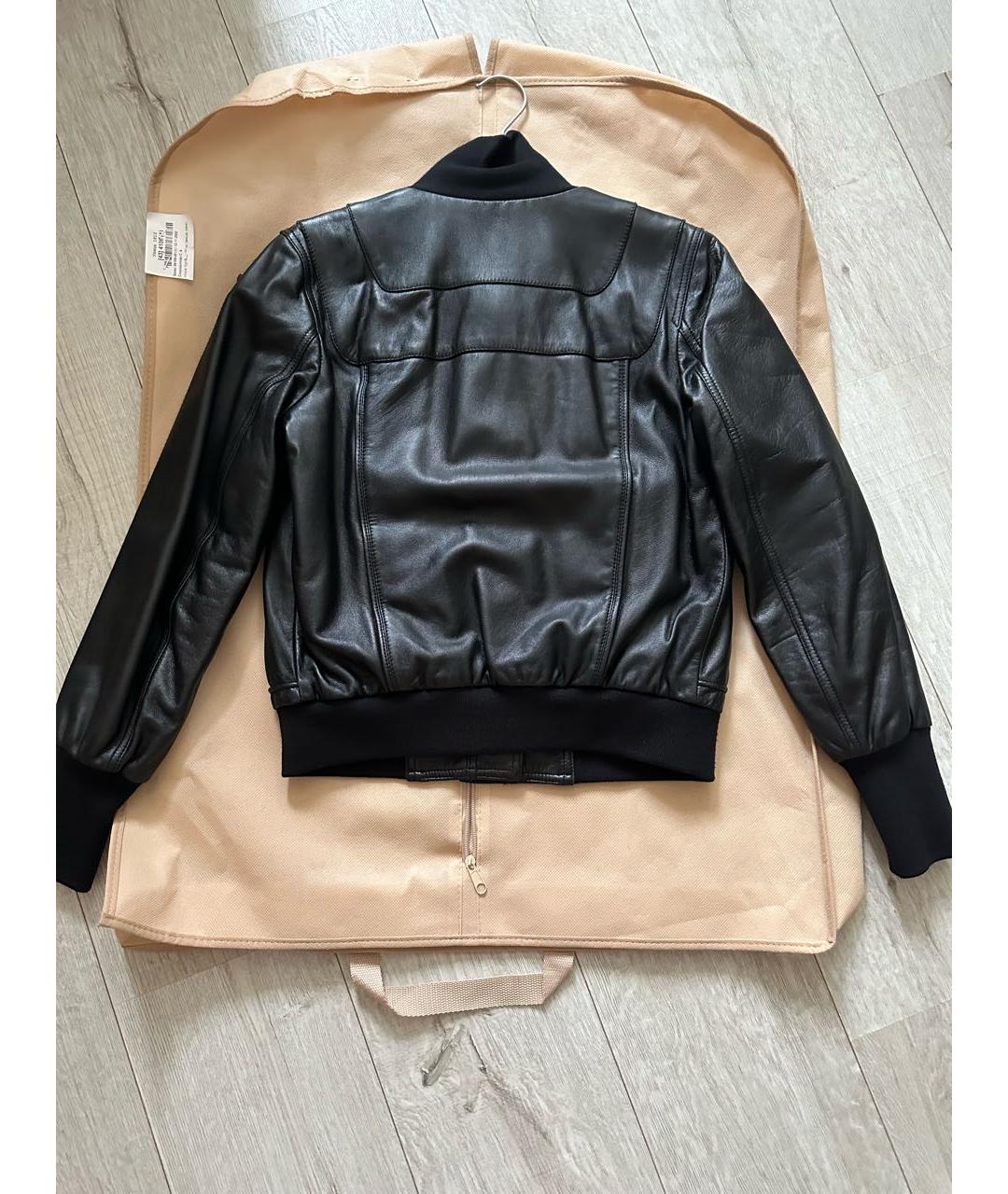 BALLY Черная кожаная куртка, фото 2