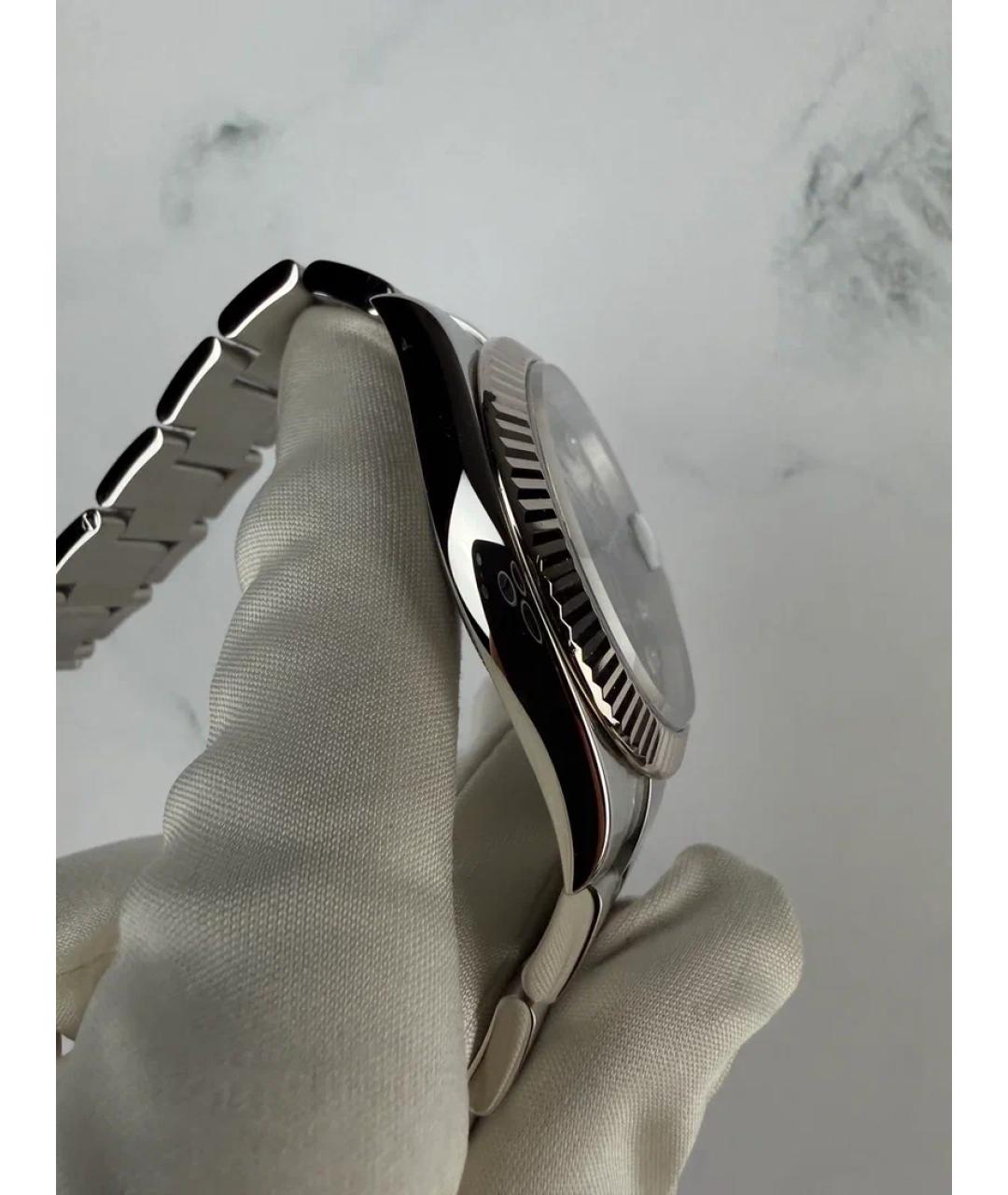 ROLEX Синие часы из белого золота, фото 4