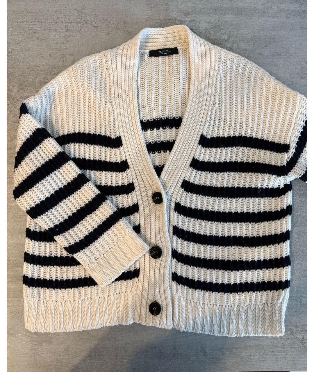 'S MAX MARA Белый шерстяной кардиган, фото 8