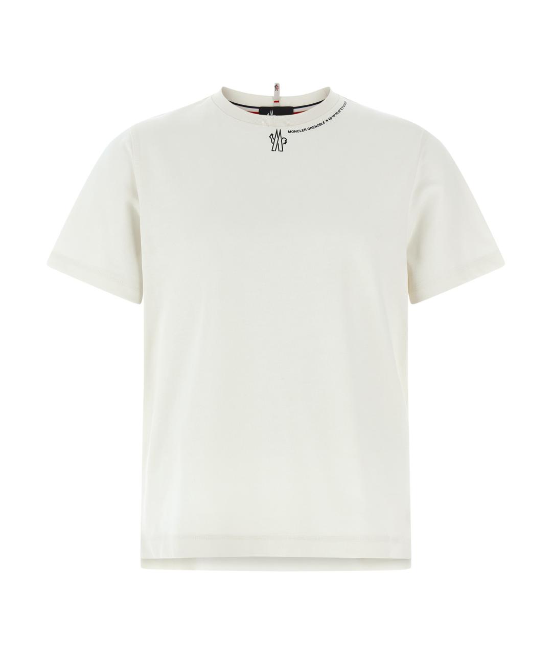MONCLER GRENOBLE Белая хлопковая футболка, фото 1