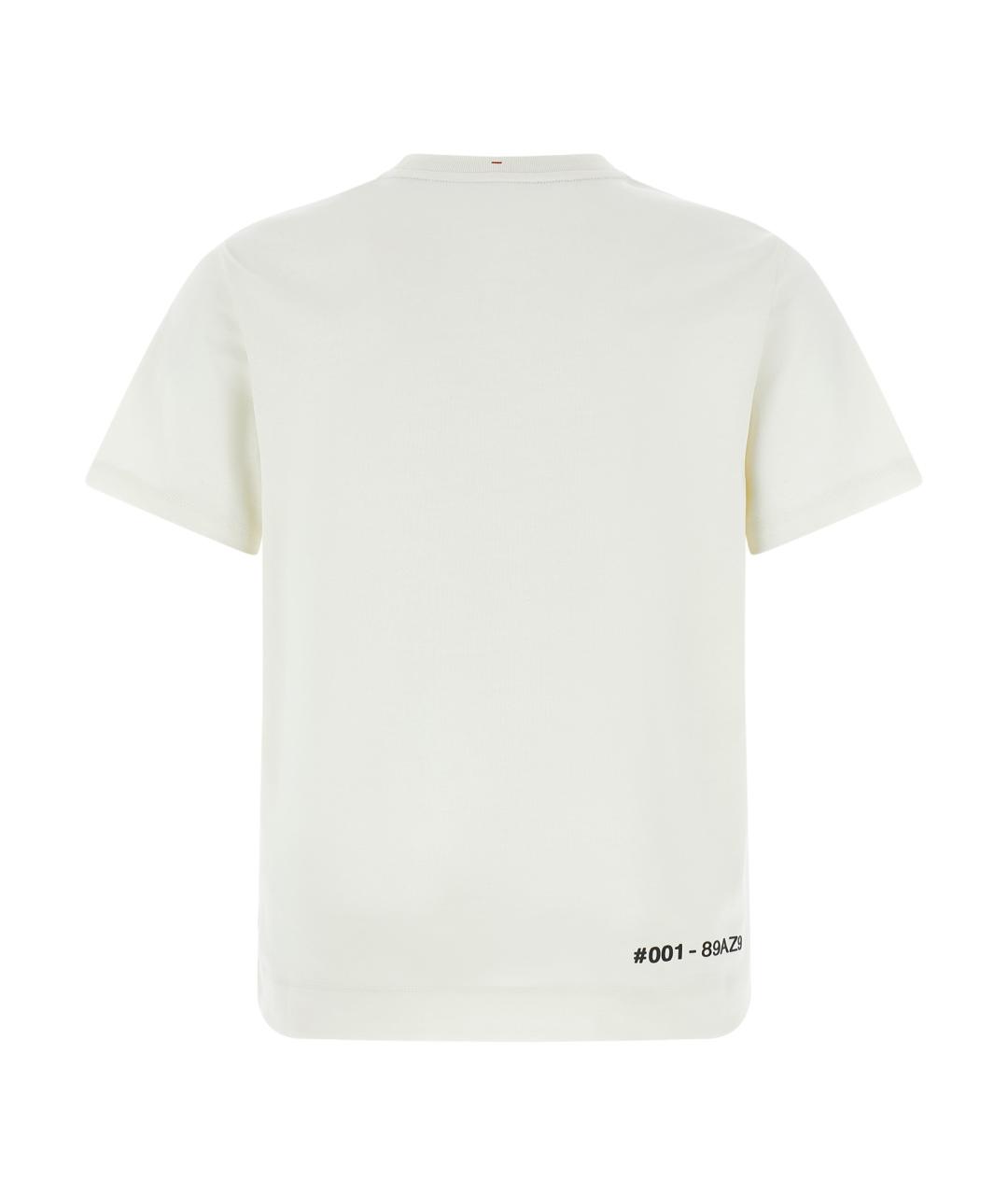 MONCLER GRENOBLE Белая хлопковая футболка, фото 2