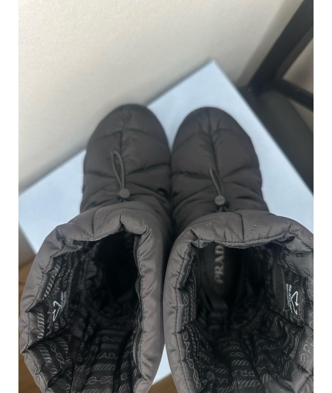 PRADA Черные текстильные полусапоги, фото 3