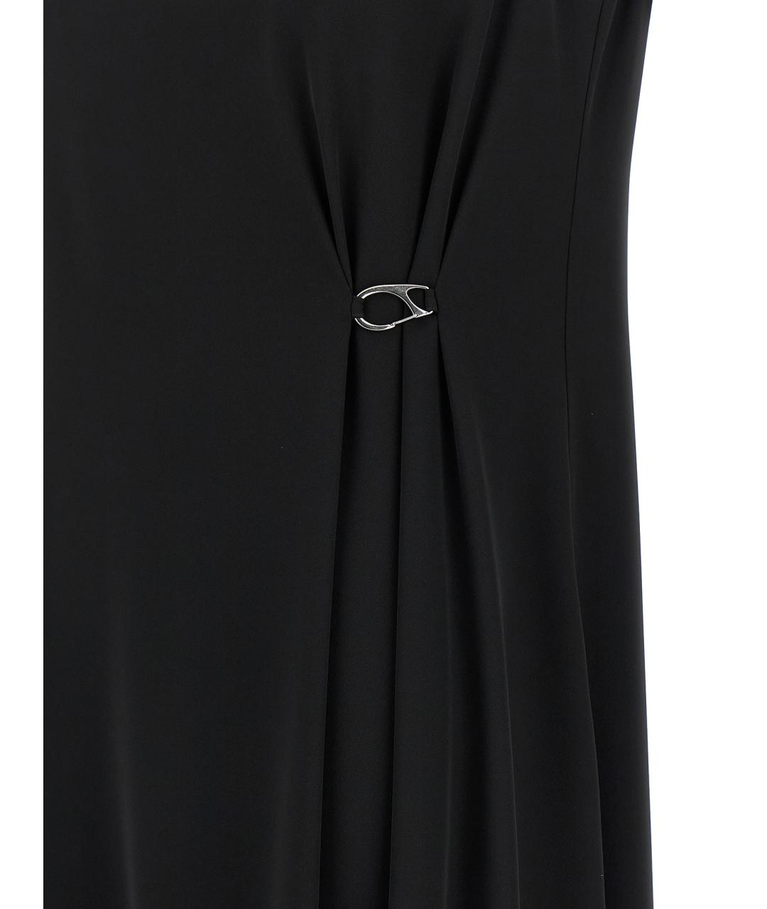 HERNO Черное полиэстеровое вечернее платье, фото 4