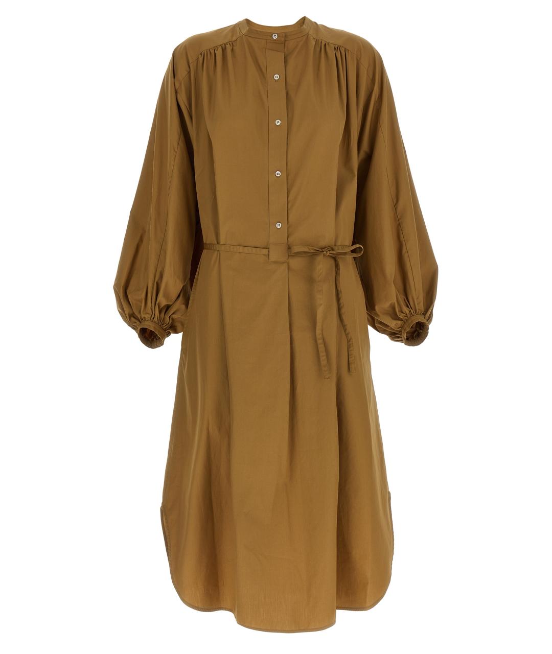 LOULOU STUDIO Коричневое хлопковое платье, фото 1