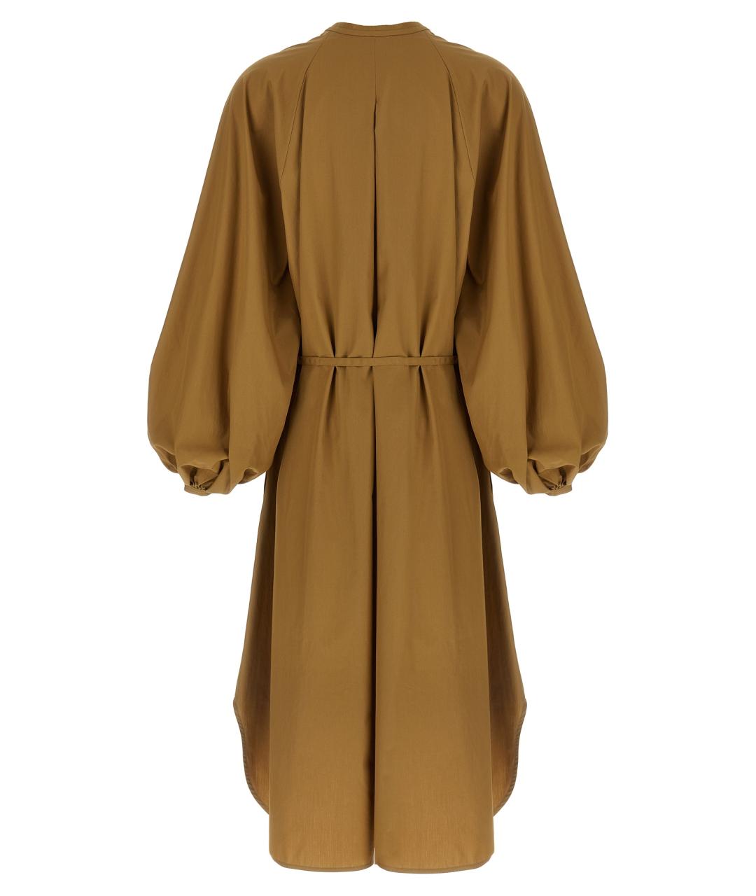 LOULOU STUDIO Коричневое хлопковое платье, фото 2