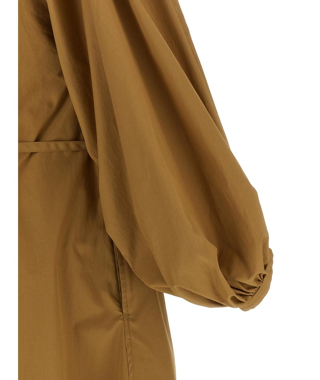 LOULOU STUDIO Коричневое хлопковое платье, фото 4